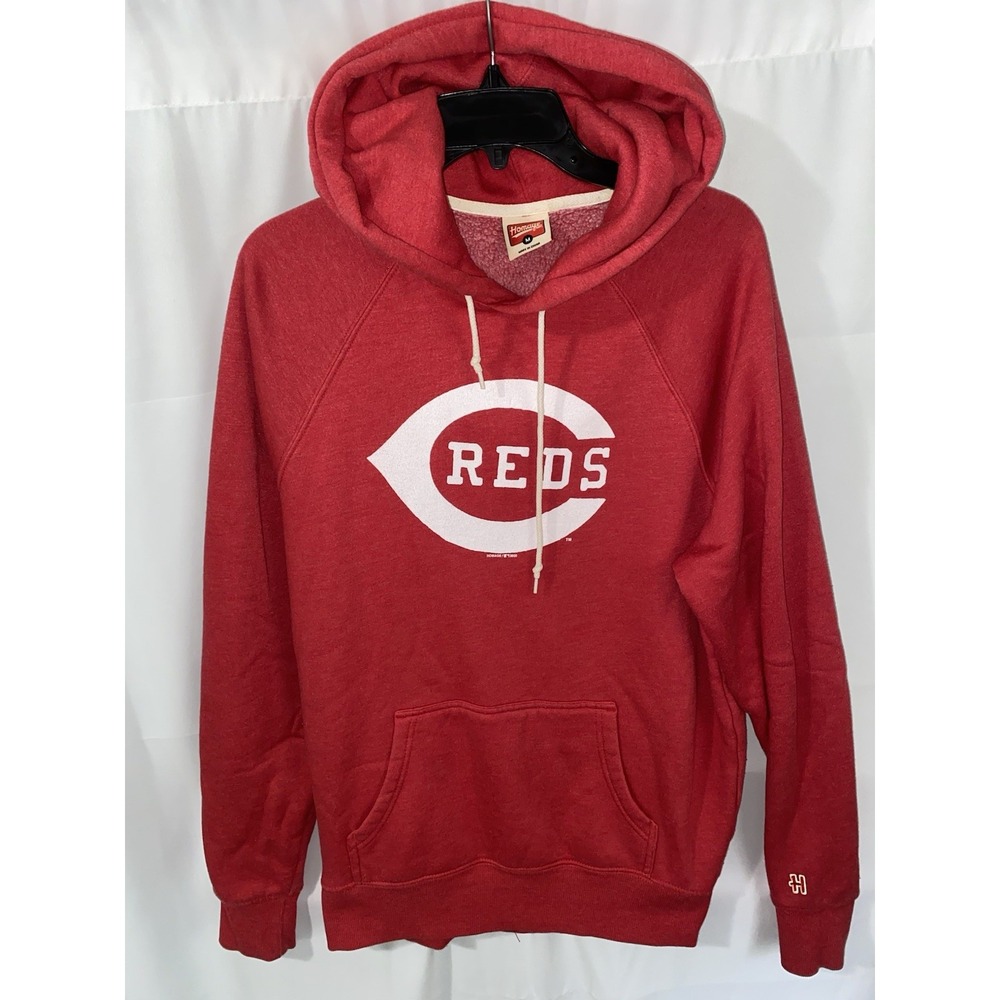 Homage Cincinnati Reds Red Hoodie Hooded Sweatshirt Medium